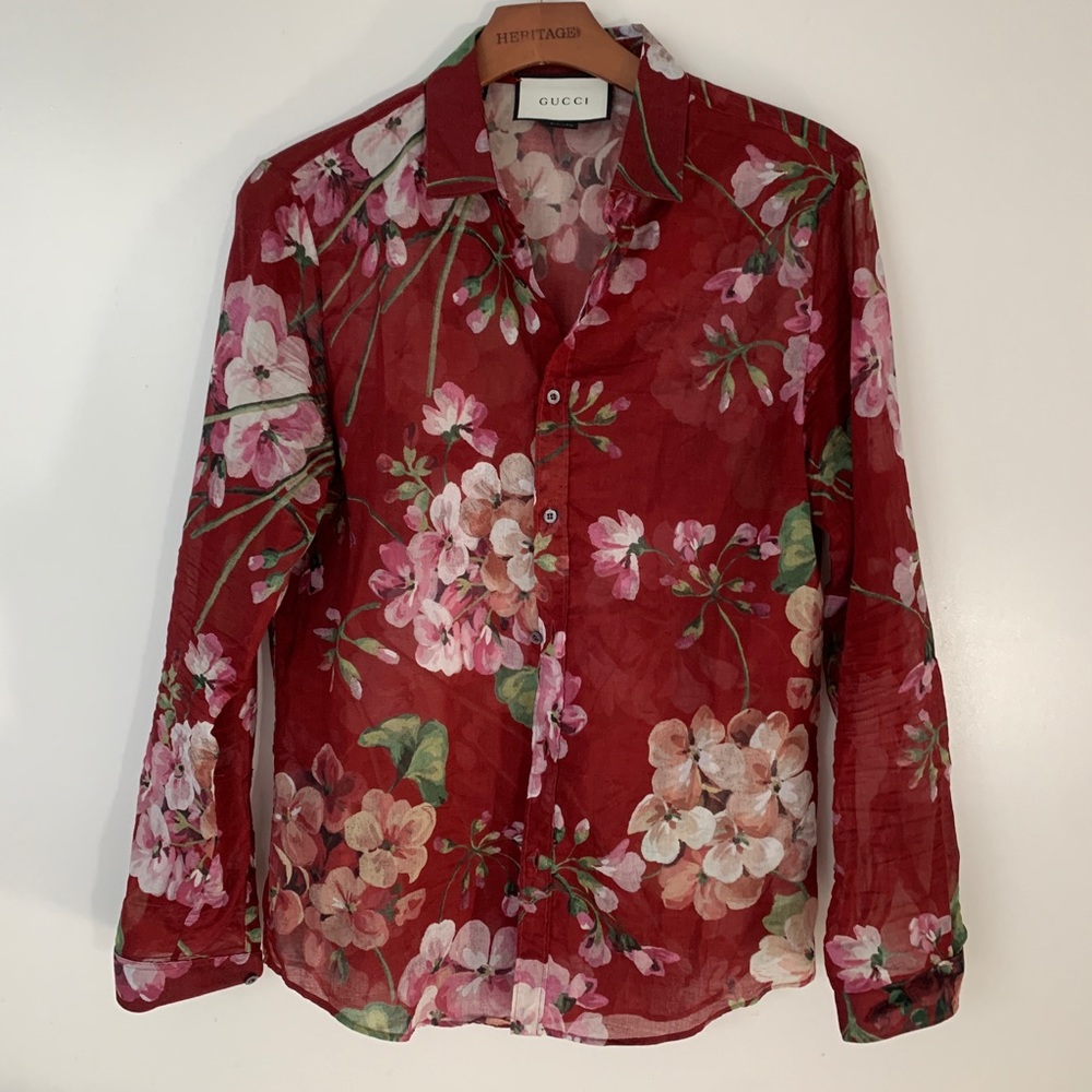 100% Authentic Gucci Duke Blooms Floral Shirt